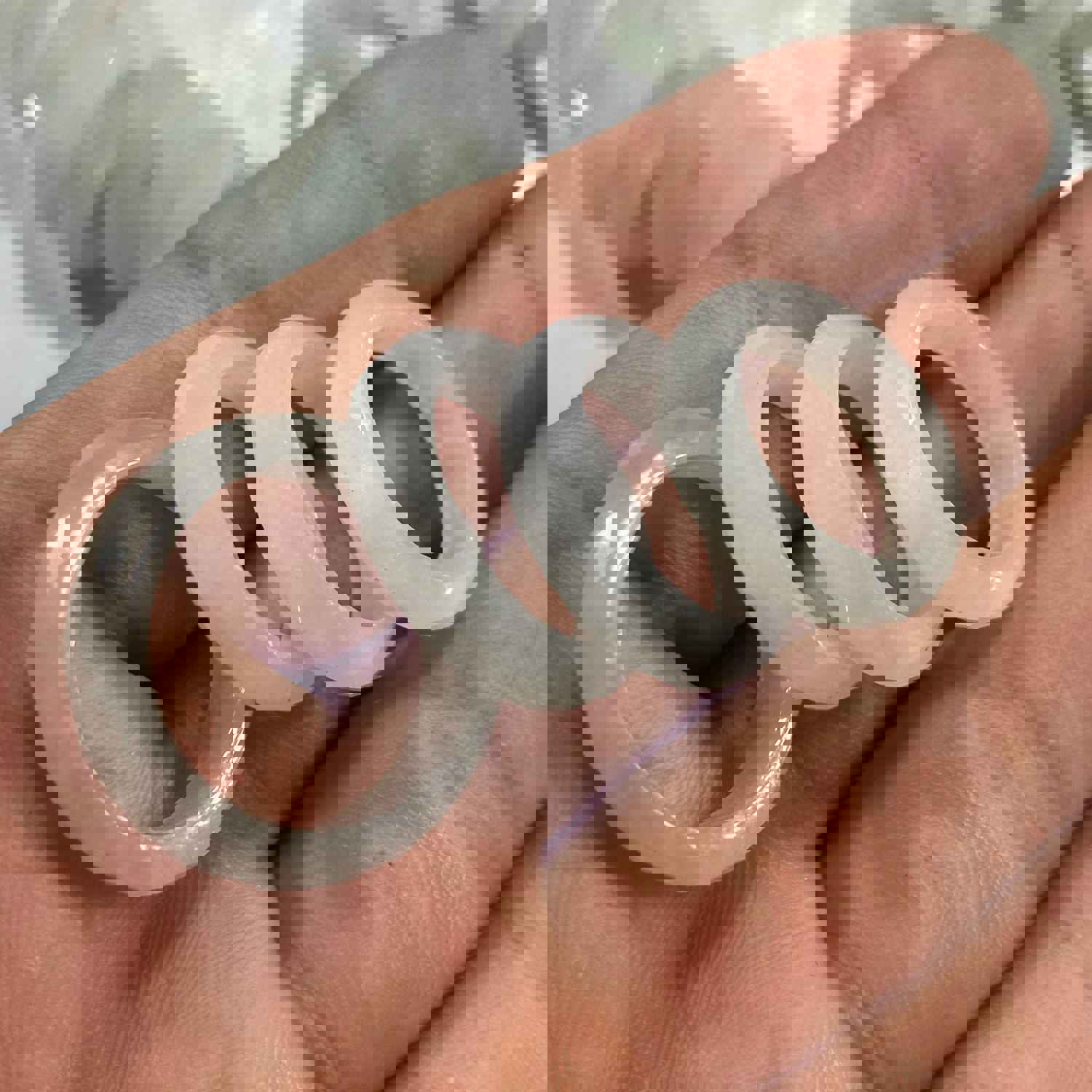 US Size 5-10 Natural Grade A Jadeite Diamond Cut Multi Facet Ring - Myanmar Jade Jewelry