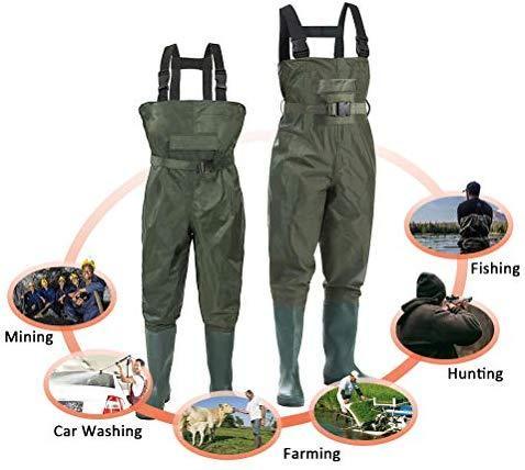 Kingdom Chest Waders Waterproof - Hunting & Fishing Waders with Neoprene Boots