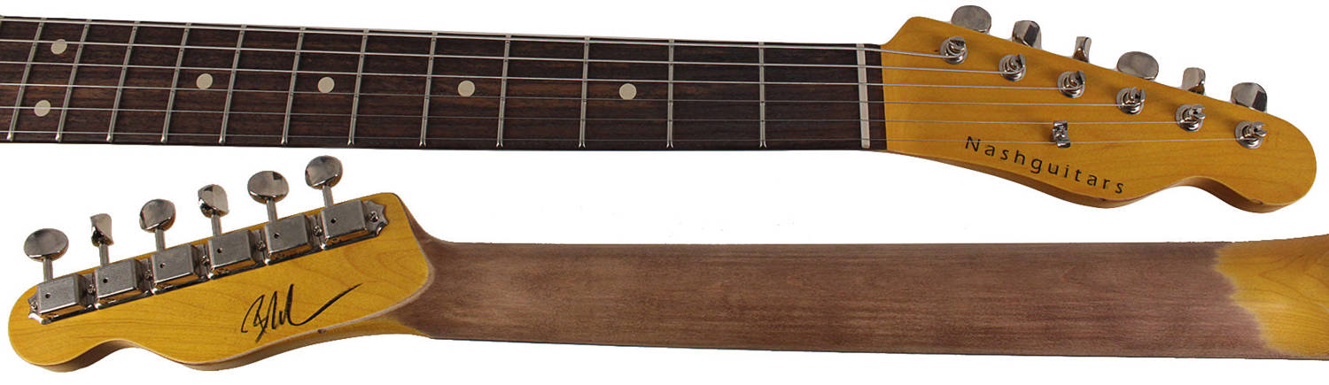 Nash T-2HB Guitar, Shell Pink, Light Aging - Vintage Telecaster Style with Lollar Humbuckers