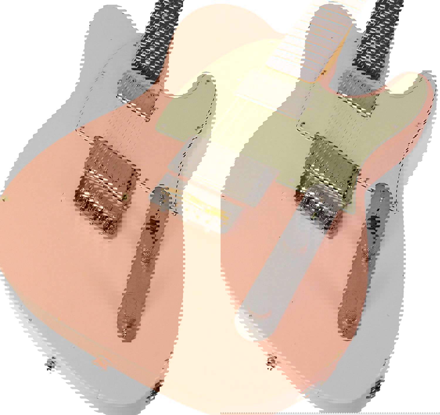 Nash T-2HB Guitar, Shell Pink, Light Aging - Vintage Telecaster Style with Lollar Humbuckers