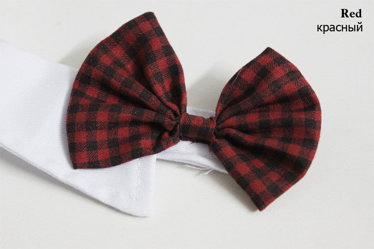 Hot Sales Red Cotton Dog Bowtie Collar for Wedding and Holiday Decoration