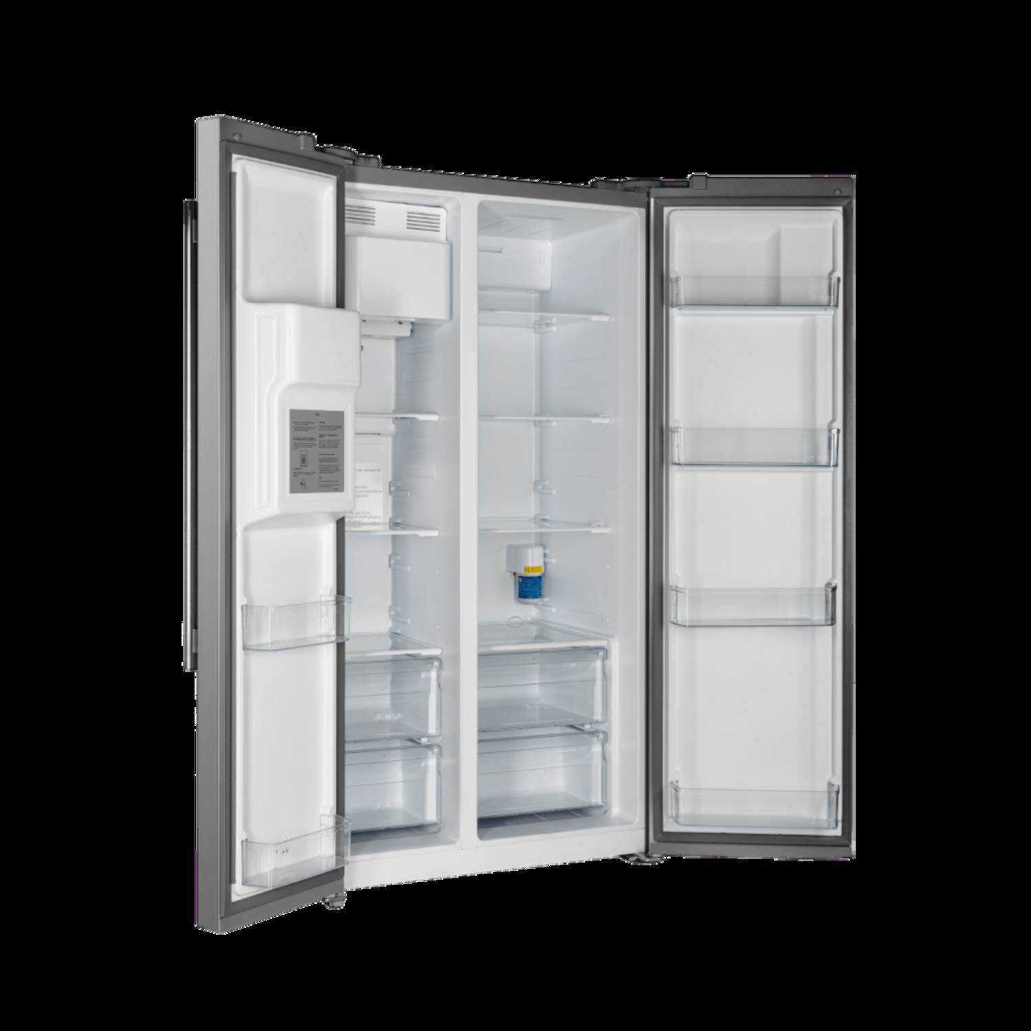 Forno Salerno 36 In. Side by Side 20 Cu.Ft. Stainless Steel Refrigerator with Ice Maker & Decorative Grill