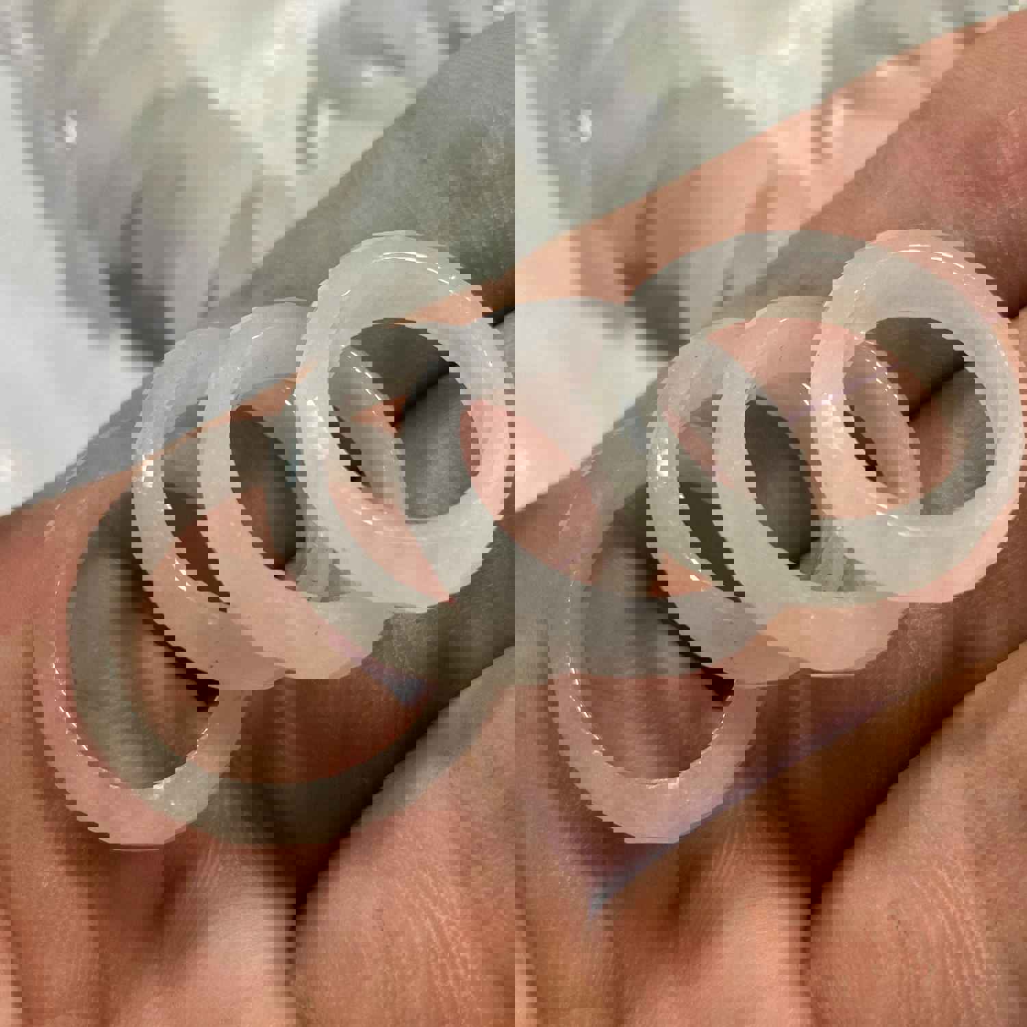 US Size 5-10 Natural Grade A Jadeite Diamond Cut Multi Facet Ring - Myanmar Jade Jewelry