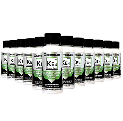 KetoneAid KE4 Worlds Strongest Ketone Ester Drink, 30g Exogenous D BHB, Sugar Free, Caffeine Free (12 Count)
