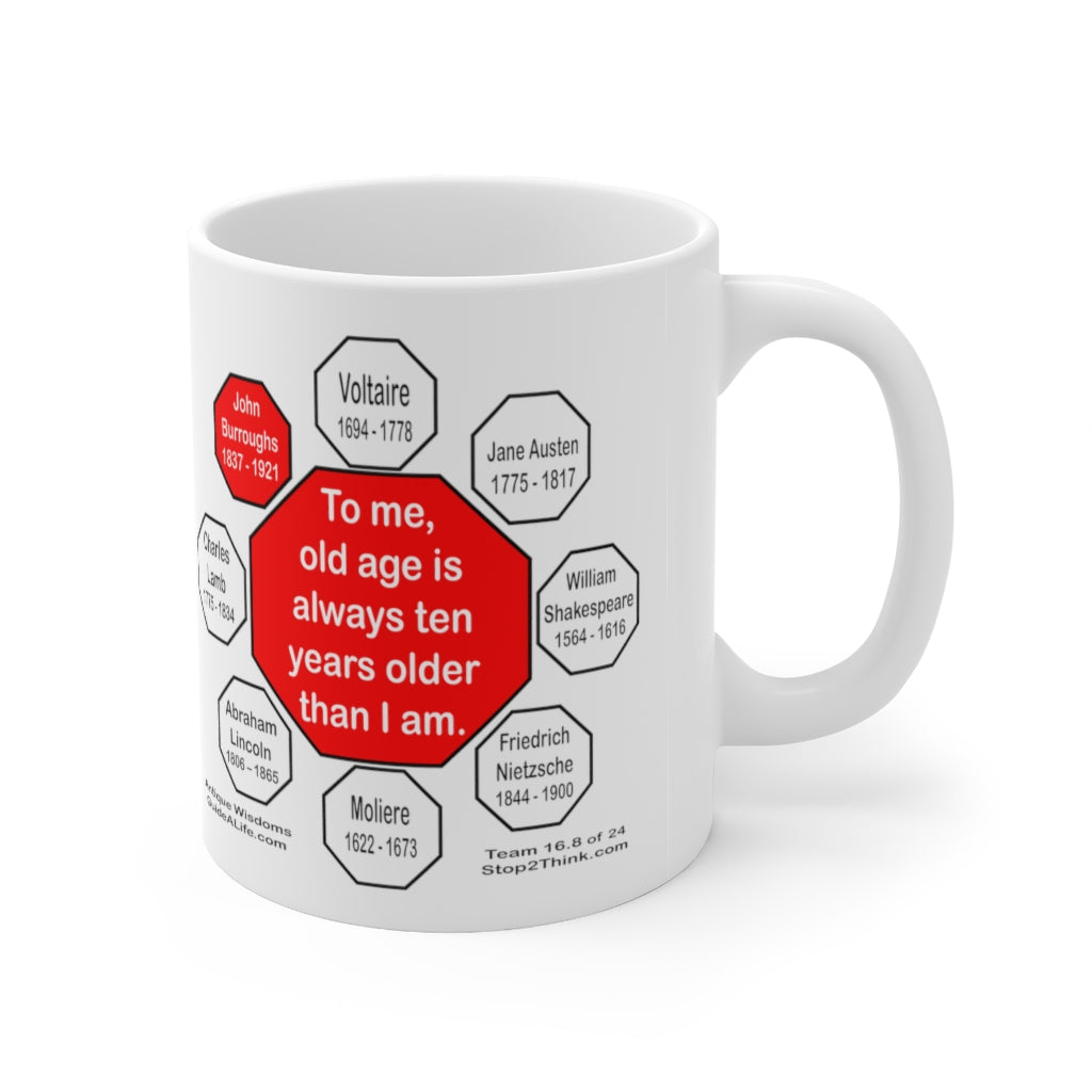 John Burroughs Quote Ceramic Mug - 11oz - Drink Wisely in MugWisdom