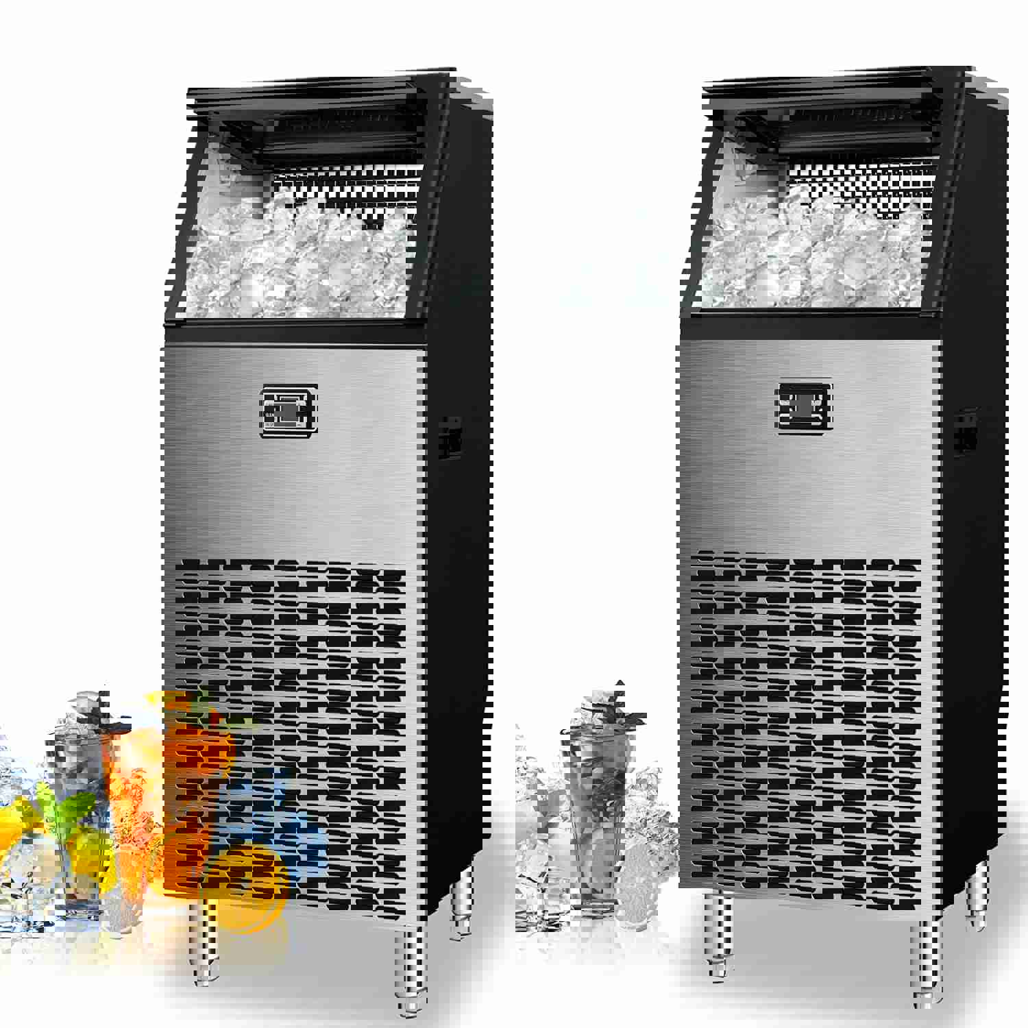 KISSAIR Commercial Ice Maker Machine, 265 lbs/24 Hrs, 48 lbs Storage, Ideal for Restaurants, Bars, Homes