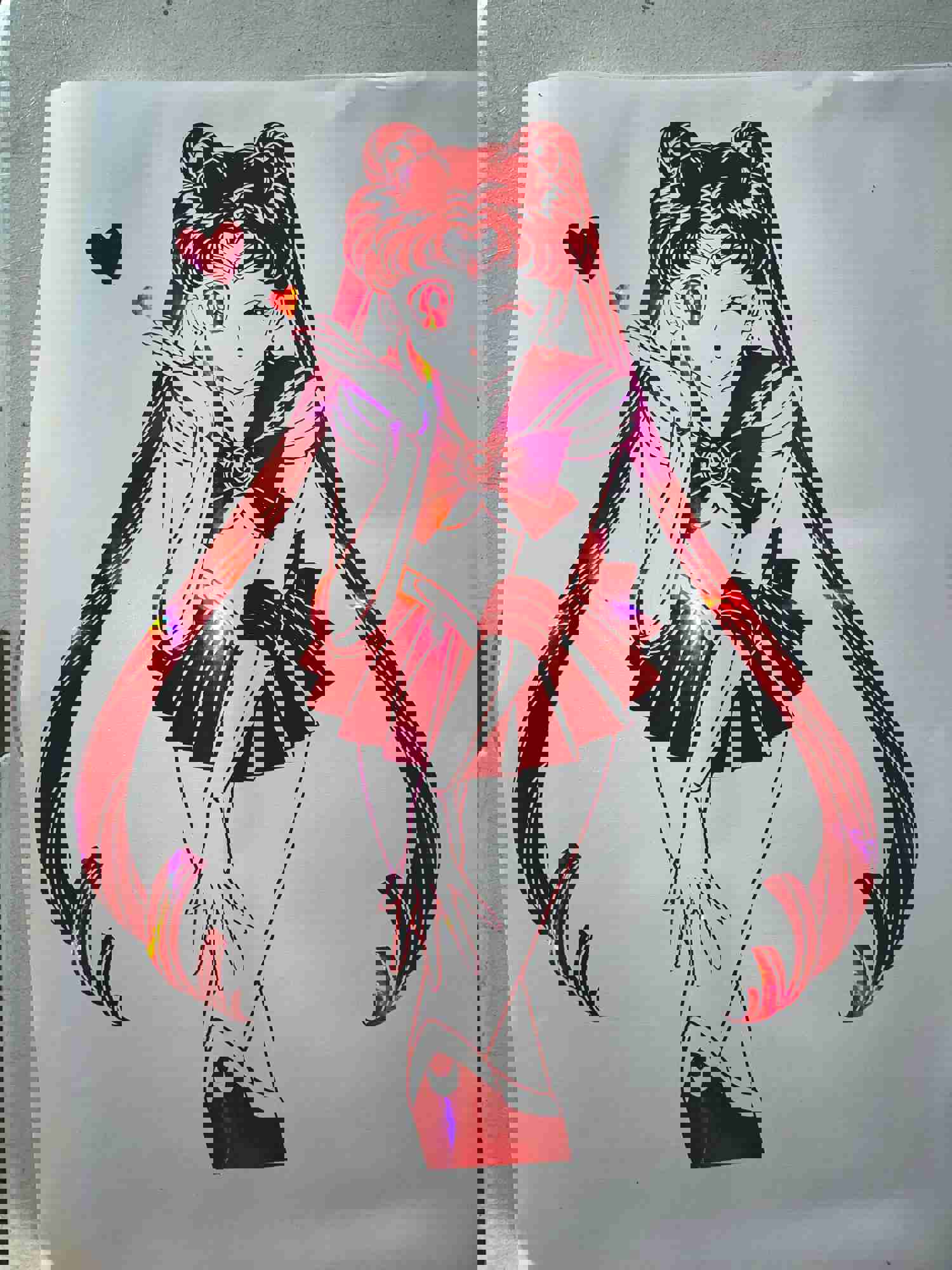 Anime Girl Large Car Graphic Vinyl Decal - Removable Sticker for Cars & Trucks