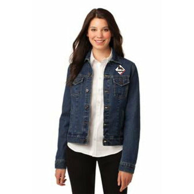 Port Authority® Ladies Denim Jacket - Modern Fit with Bronze Buttons
