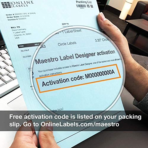 Online Labels Sticker Paper - 2,000 Sheets, White Matte, 8.5 x 11 Full Sheet, Inkjet/Laser Printer Compatible