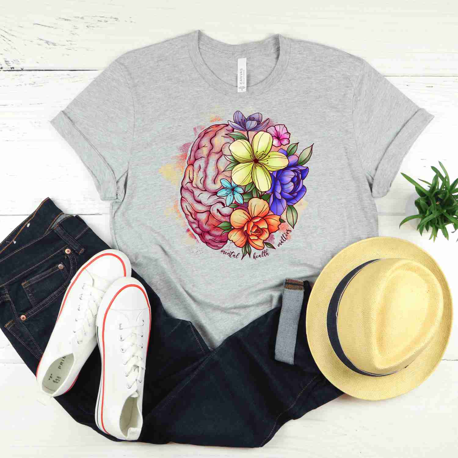 Mental Health Matters Floral T-Shirt - Unisex Fit