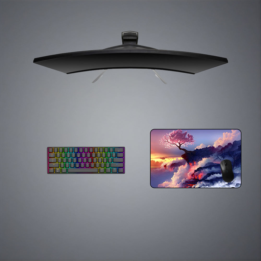 Sakura Cliff Design Gaming Mouse Pad - M-XXL Size for Enhanced Gaming Experience
