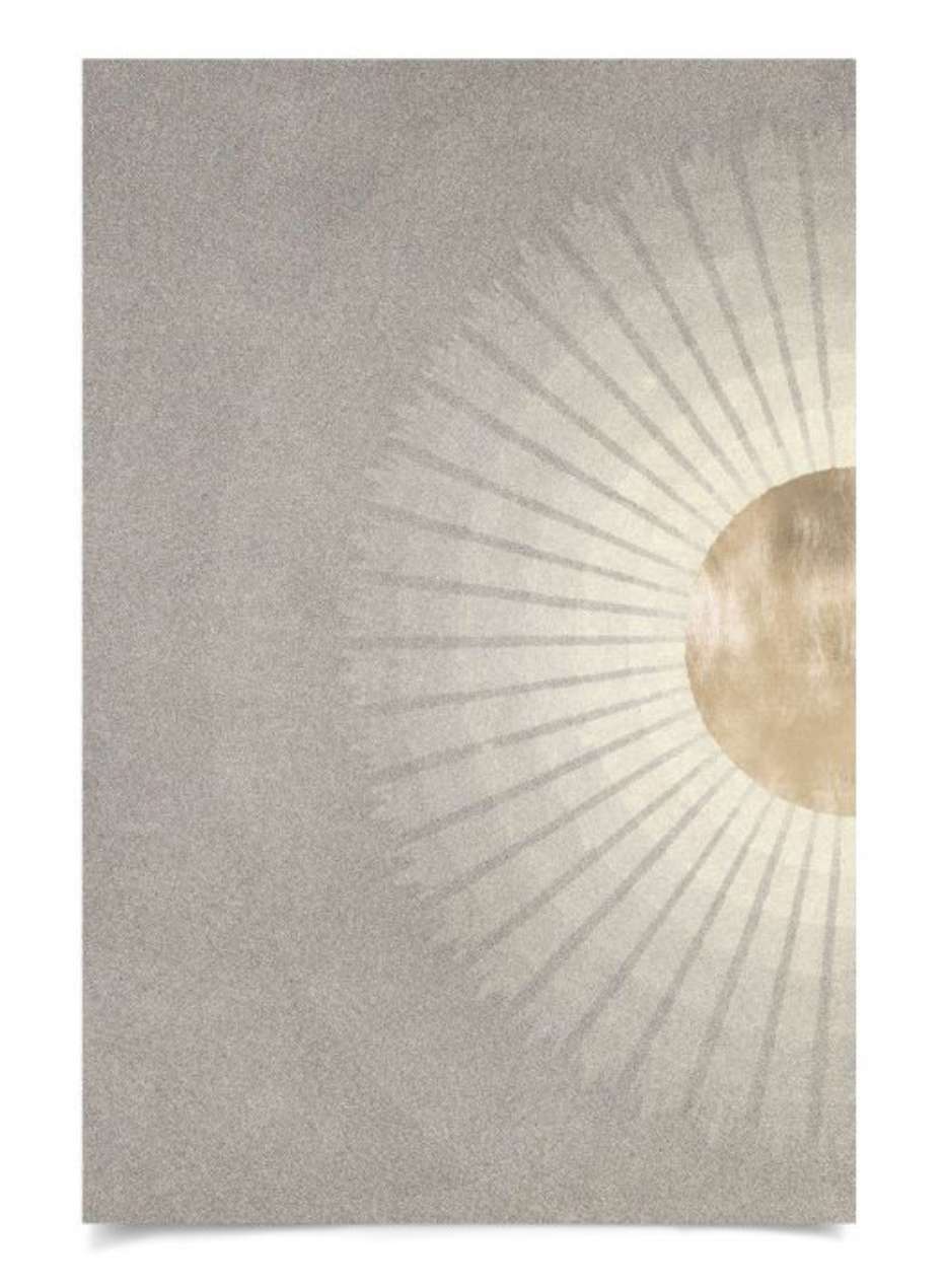 Natural Curiosities Solaris Art - Minimalist Gold Leaf Design