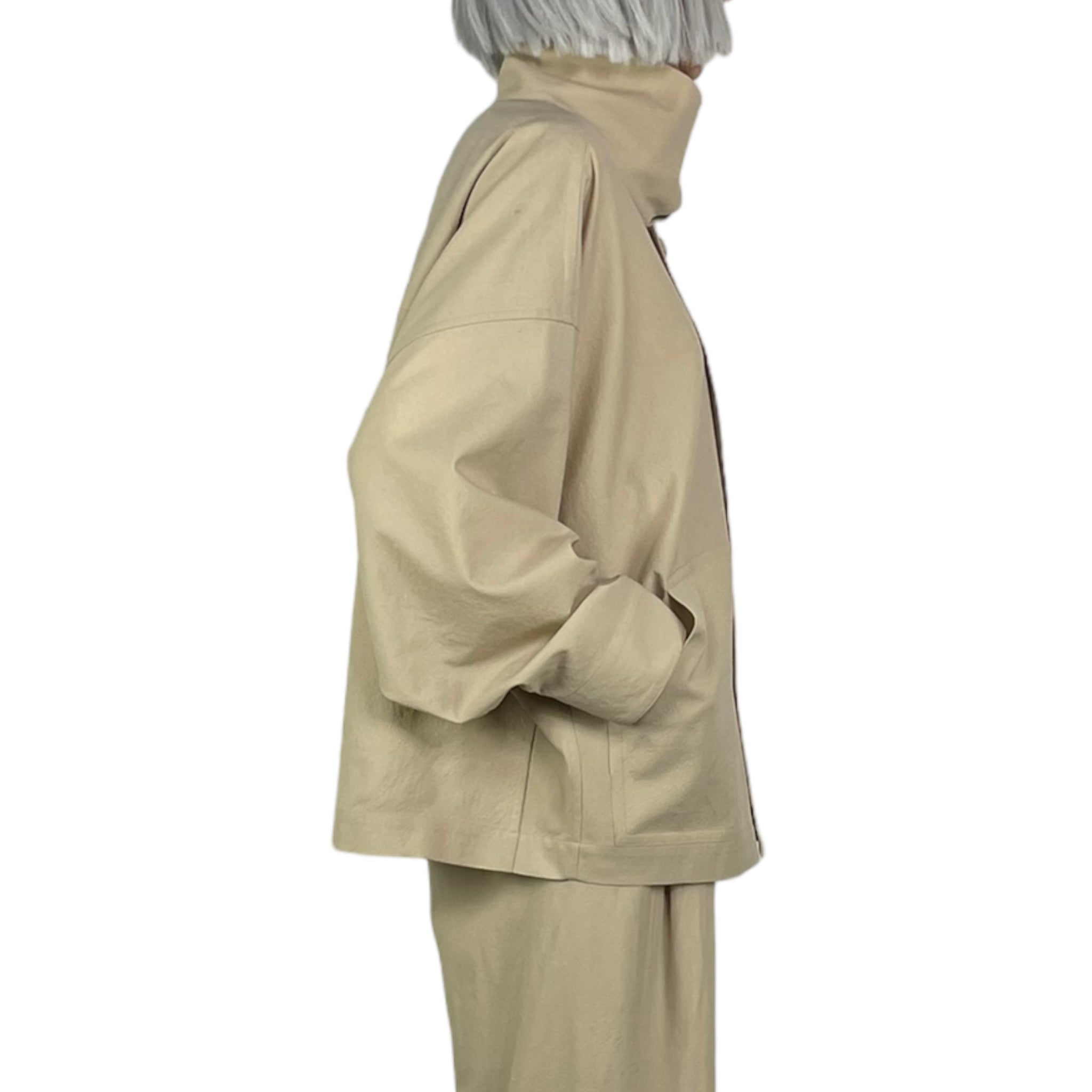 EASE WOOL CREPE CARDIGAN JACKET