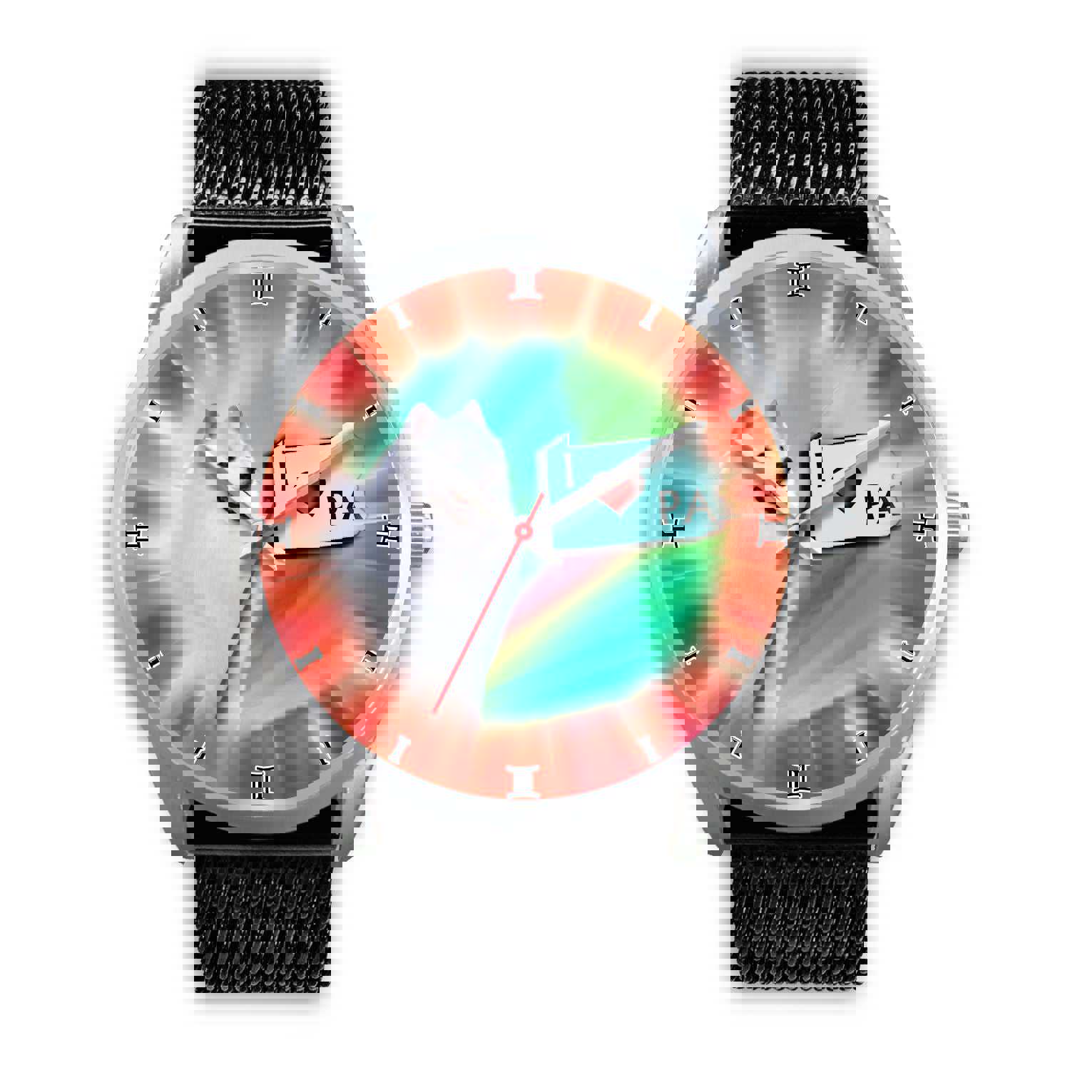 Cheerful American Eskimo Dog Pennsylvania Christmas Special Wrist Watch