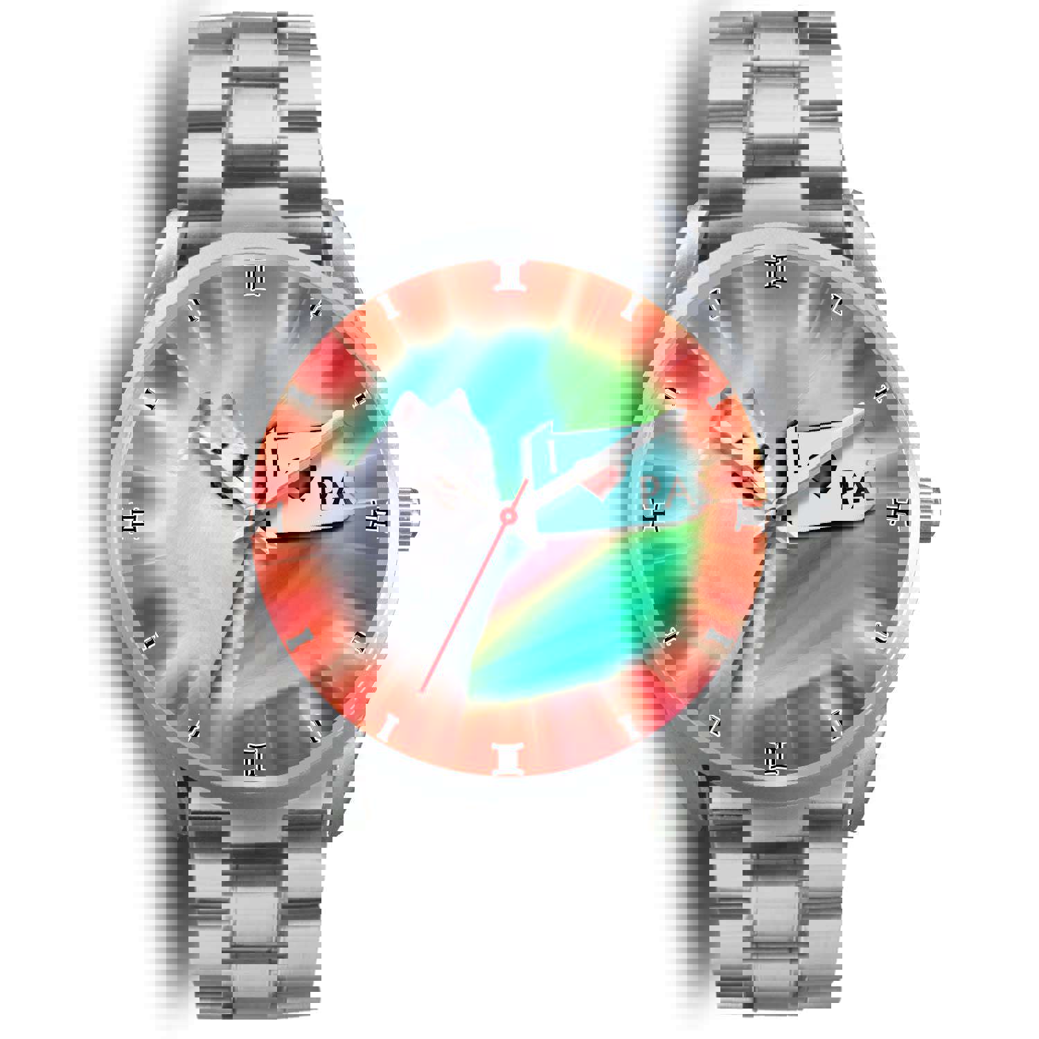 Cheerful American Eskimo Dog Pennsylvania Christmas Special Wrist Watch