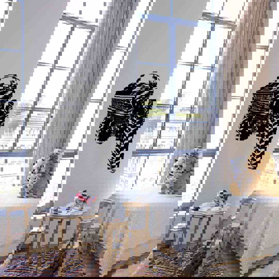 Monster Truck Vinyl Wall Sticker - Durable Decal for Kids' Room Decor