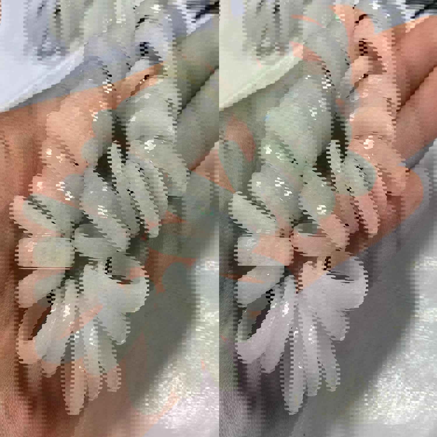 US Size 5-10 Natural Grade A Jadeite Diamond Cut Multi Facet Ring - Myanmar Jade Jewelry