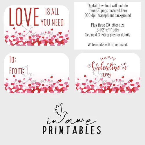 DIY Valentine Heart Confetti Craft Kit - Instant Digital Download for All Ages