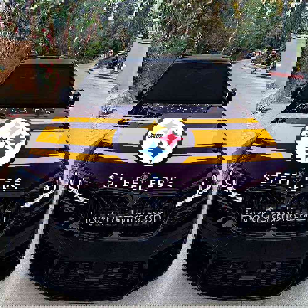 Pittsburgh Steelers Itasha Car Vinyl Hood Wrap Decal Sticker