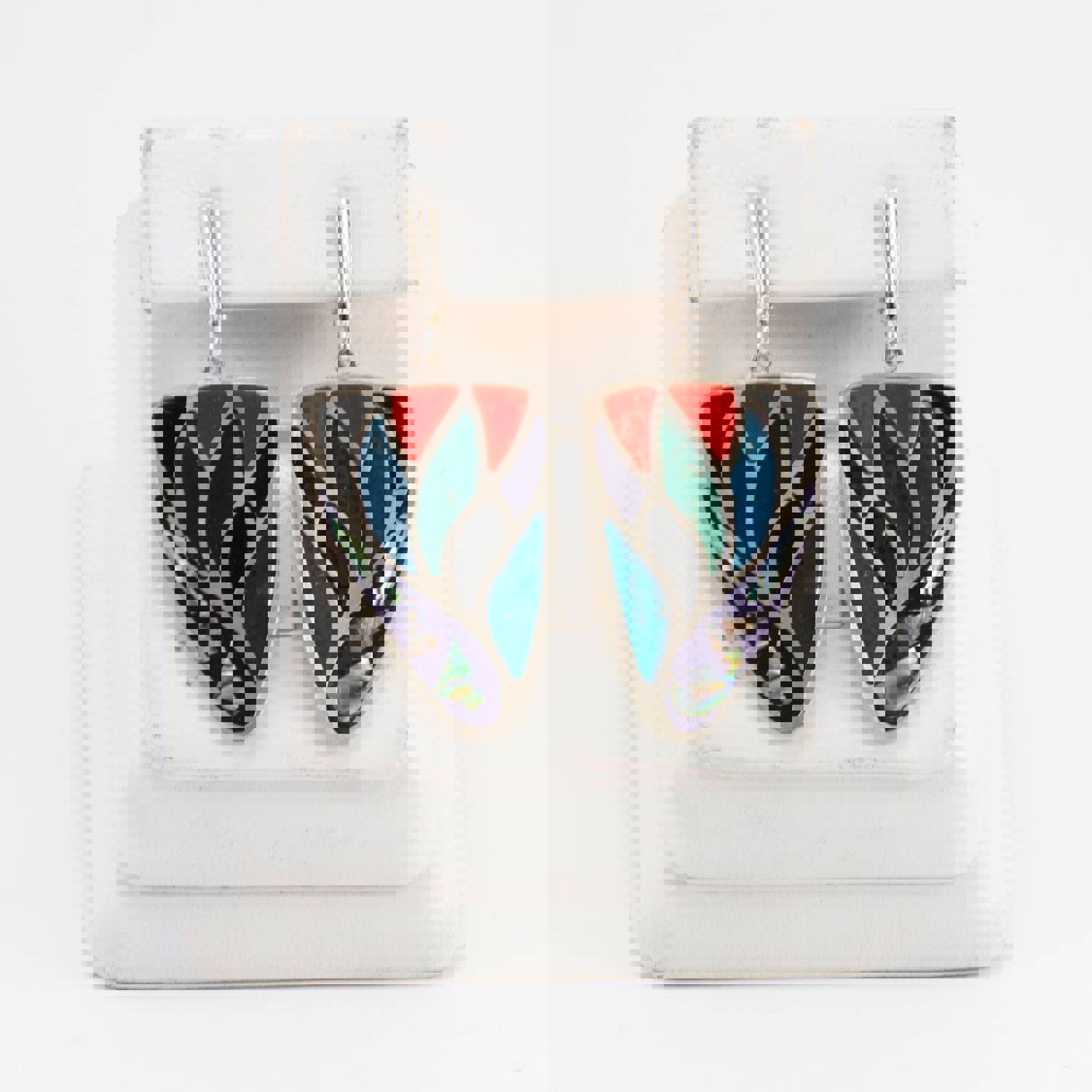 Elegant Cold Enamel Pendant and Earrings Set with Pearl Accents - Perfect Gift for Women