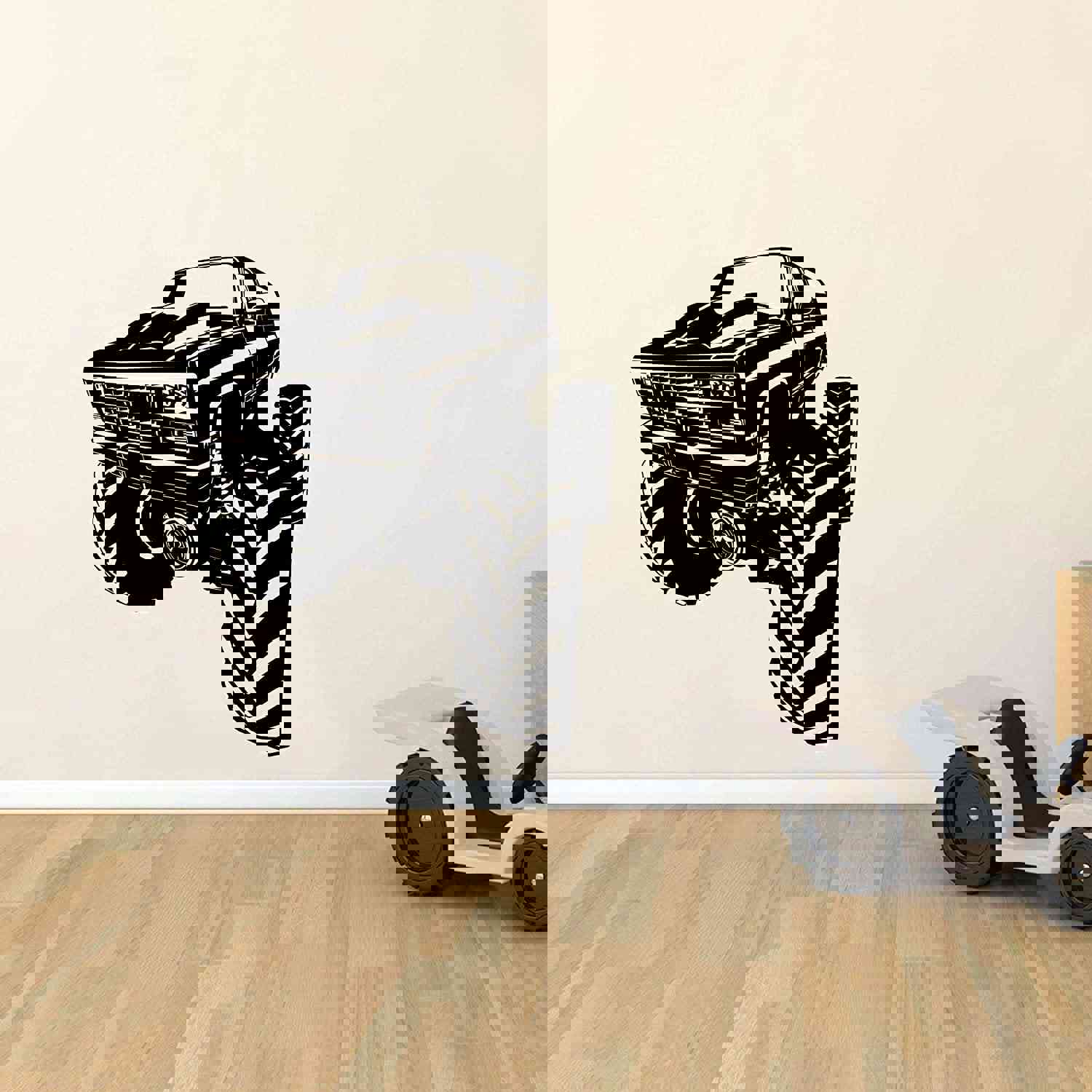 Monster Truck Vinyl Wall Sticker - Durable Decal for Kids' Room Decor