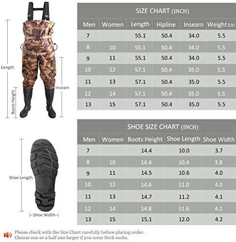 Kingdom Chest Waders Waterproof - Hunting & Fishing Waders with Neoprene Boots