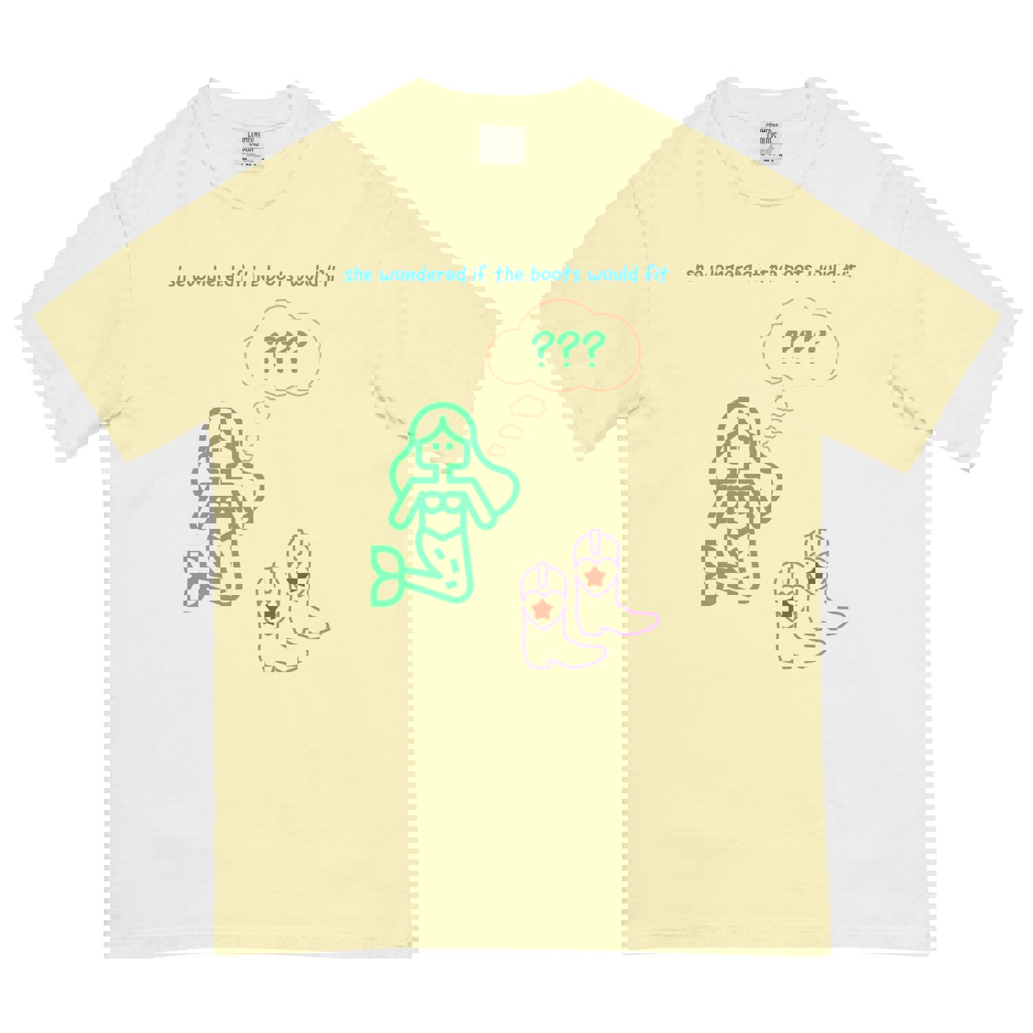 Mermaid Boots Garment-Dyed Heavyweight T-Shirt for Men