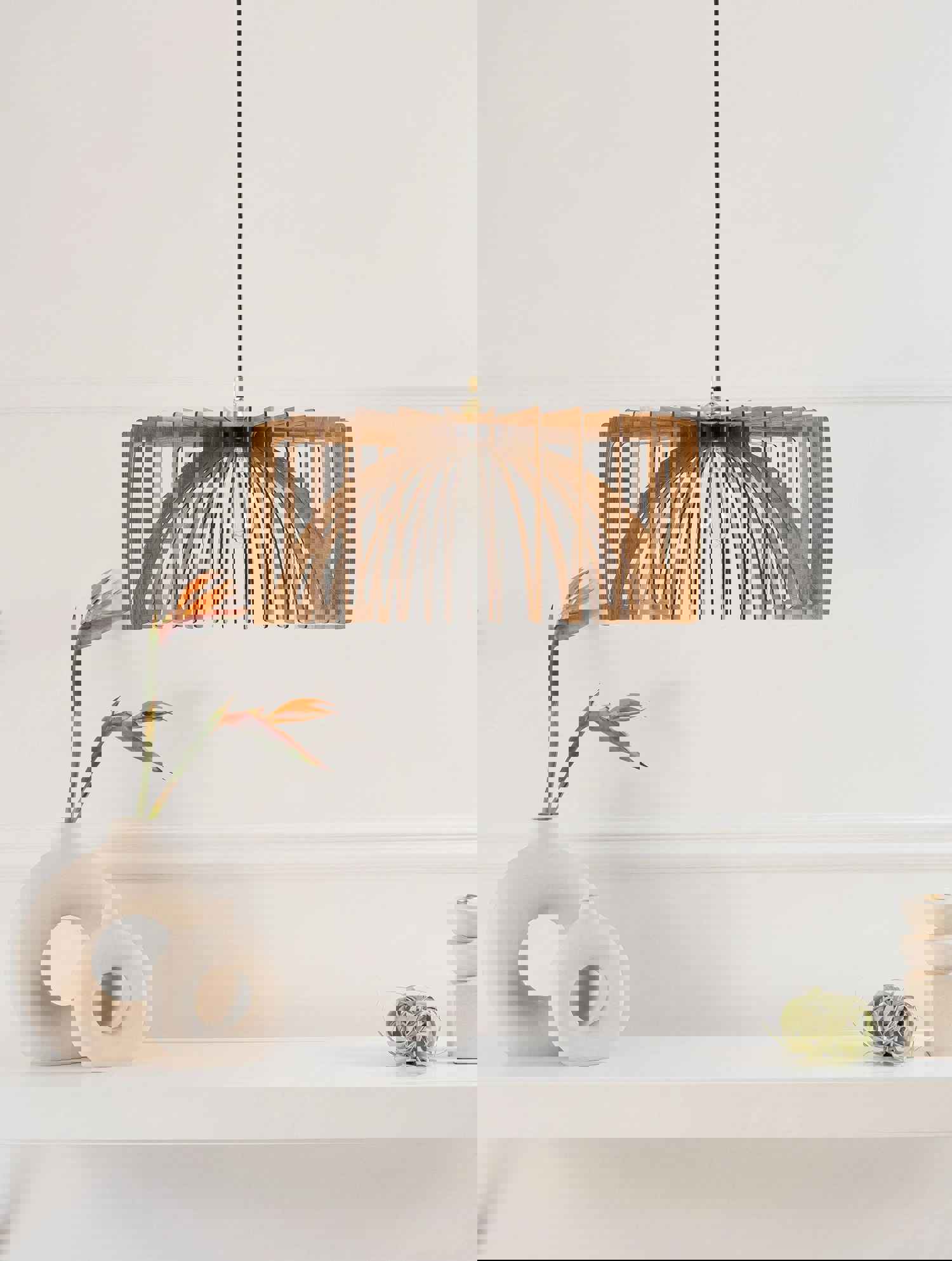 Arch Pendant Light - Handmade Wooden Contemporary Industrial Design