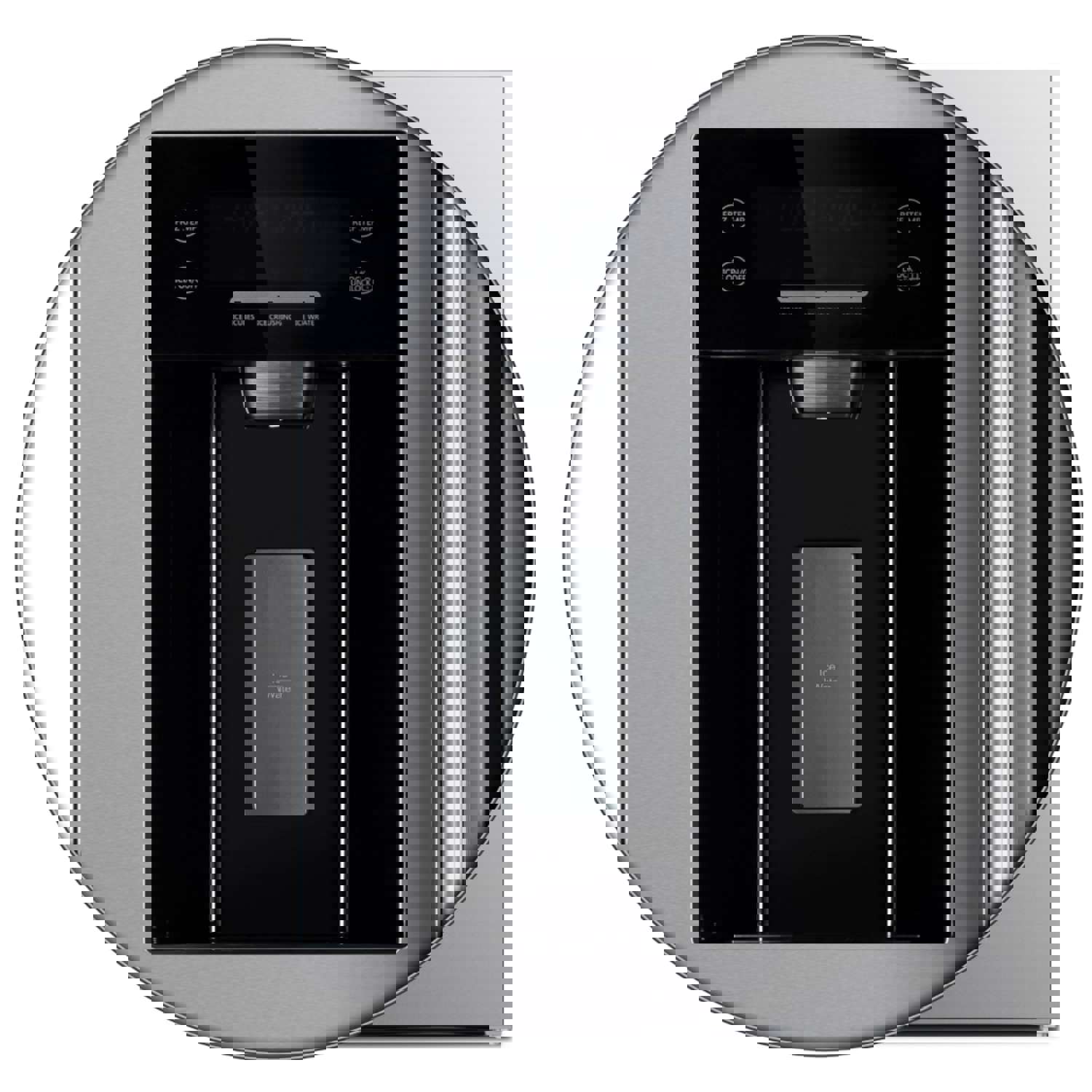 Forno Salerno 36 In. Side by Side 20 Cu.Ft. Stainless Steel Refrigerator with Ice Maker & Decorative Grill