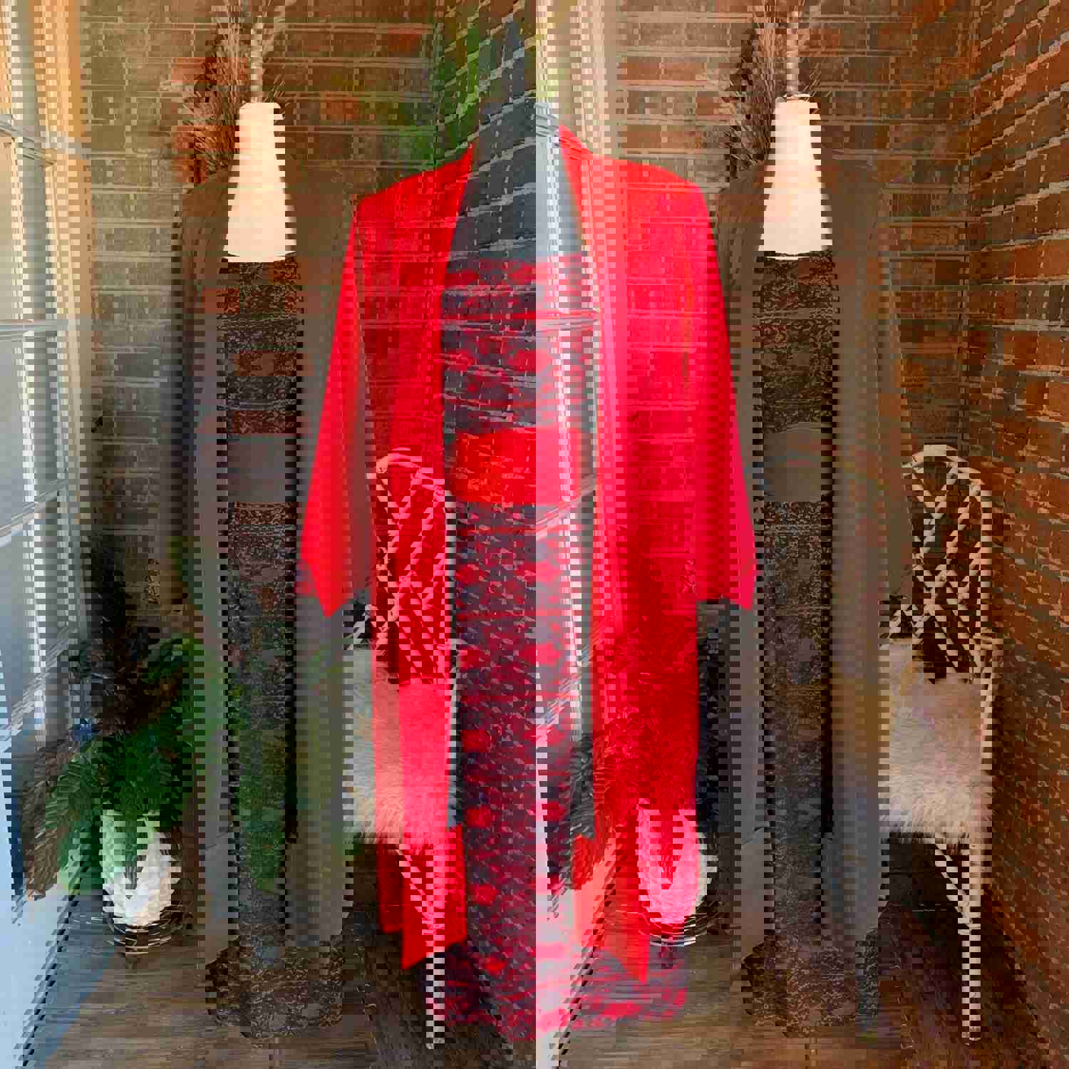 1950s Red & Black Lace Dress and Overcoat - Vintage Jackie Morgan Set