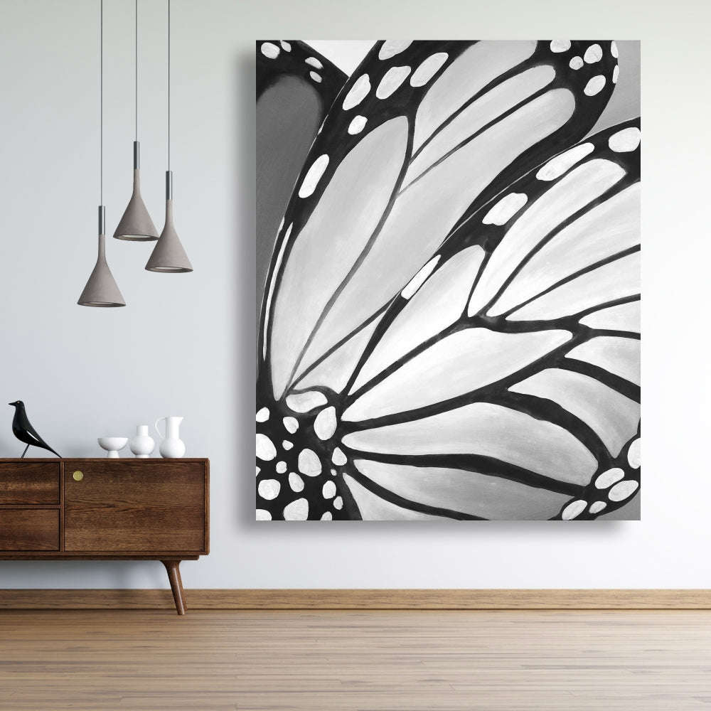 Monarch Wings Closeup - Fine Art Gallery Wrapped Canvas 16x48