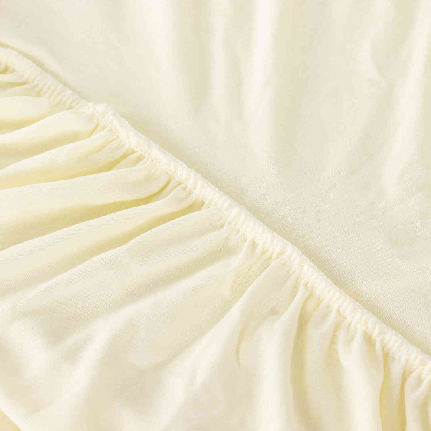 Ivory Wavy Spandex Fitted Round 1-Piece Tablecloth Table Skirt - 5ft
