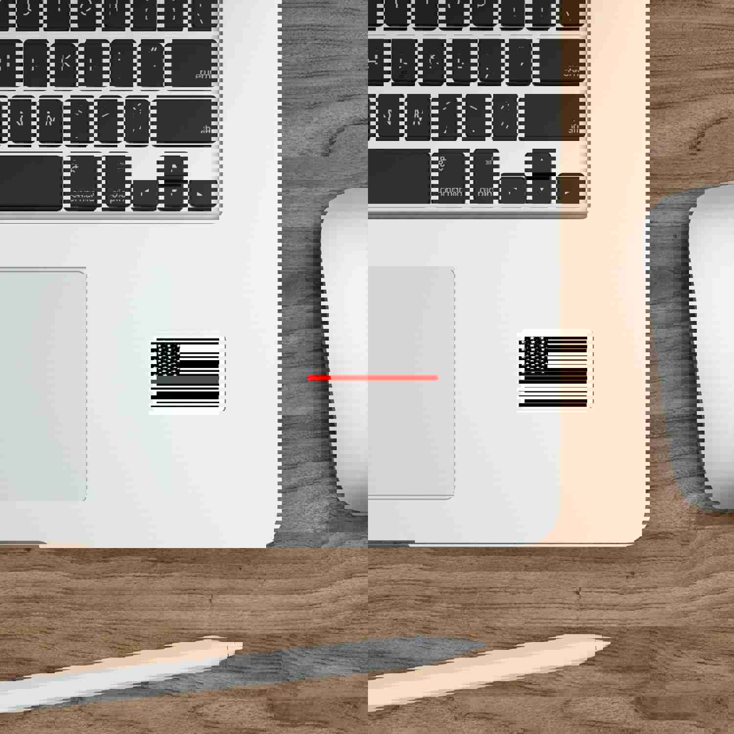 Thin Red Line Flag Decal - Indoor & Outdoor Use