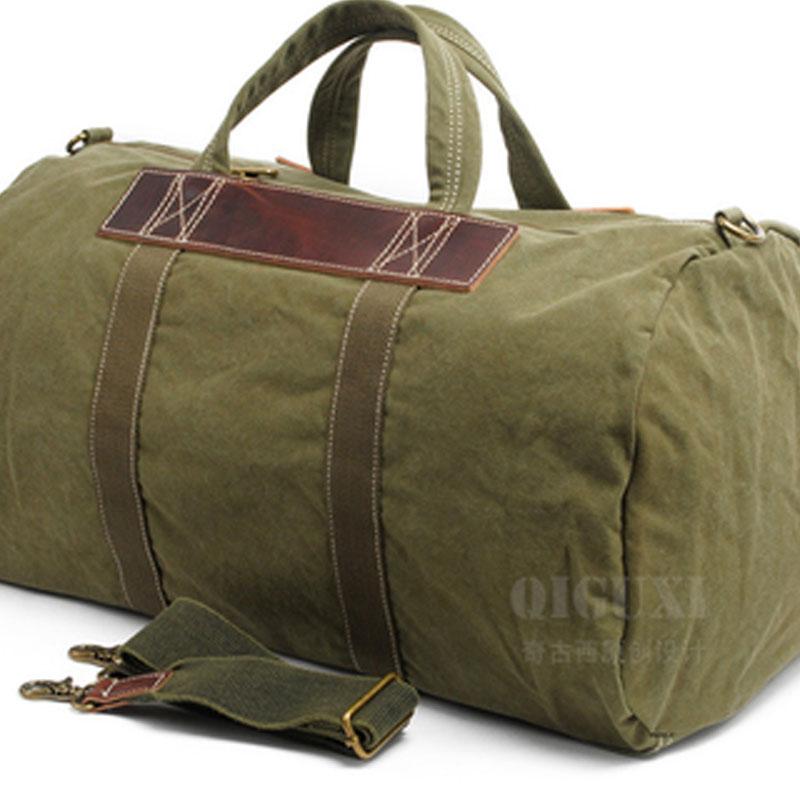 Men's Waxed Canvas Weekender Bag - Durable Travel & Overnight Bag