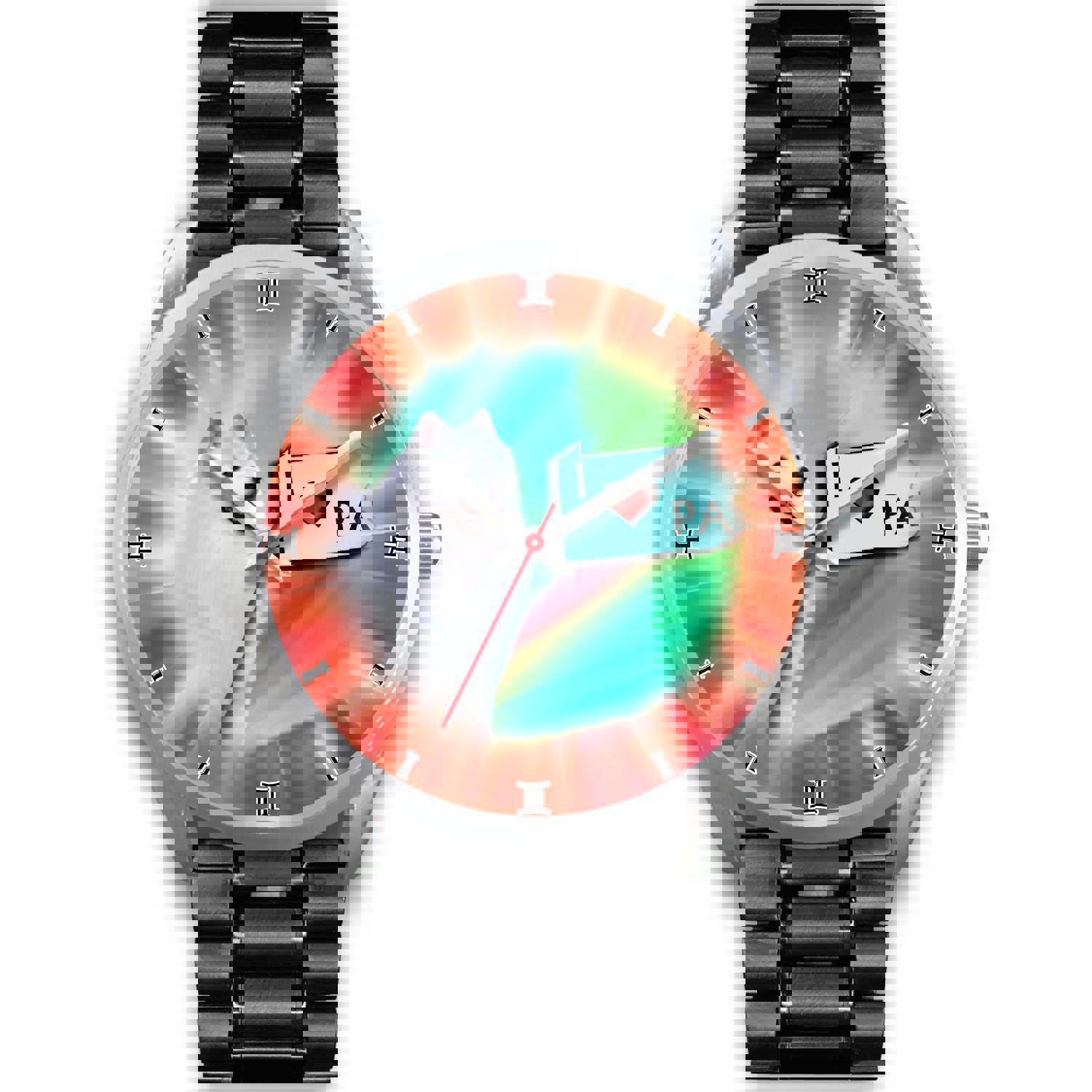 Cheerful American Eskimo Dog Pennsylvania Christmas Special Wrist Watch