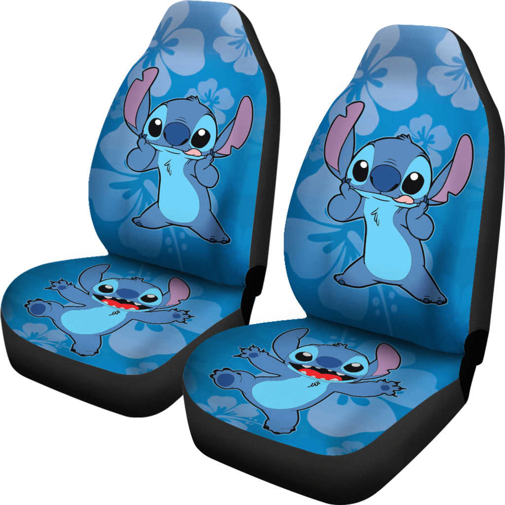 Stitch Car Seat Covers with Hawaii Flowers Design