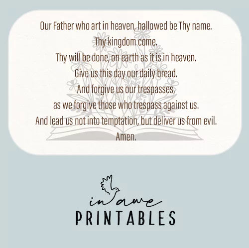 Prayer Box Printable for Altoid Tin Craft - The Lords Prayer Activity