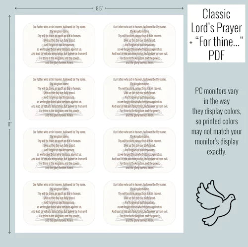 Prayer Box Printable for Altoid Tin Craft - The Lords Prayer Activity
