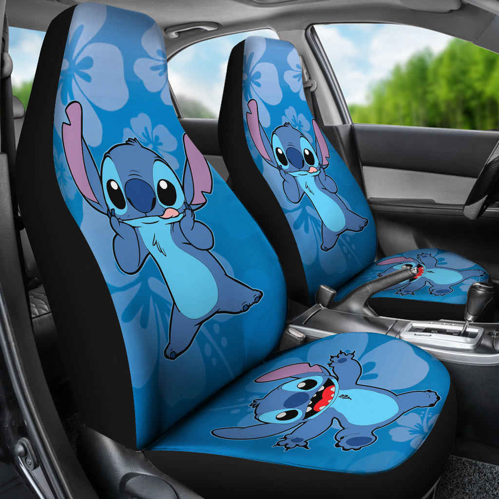 Stitch Car Seat Covers with Hawaii Flowers Design