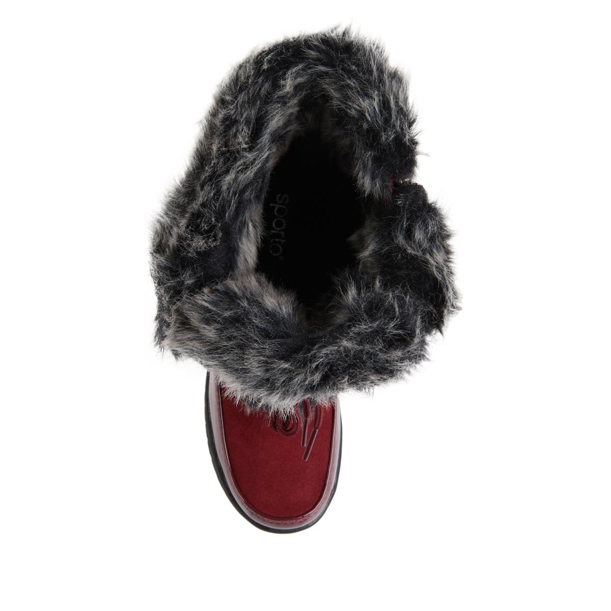 Sporto Minor Waterproof Suede Mid-Calf Boot with Faux Fur Trim