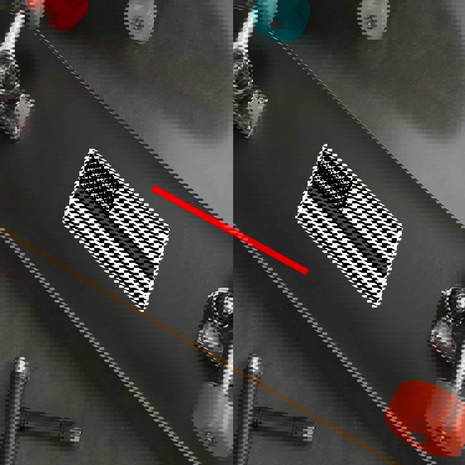 Thin Red Line Flag Decal - Indoor & Outdoor Use