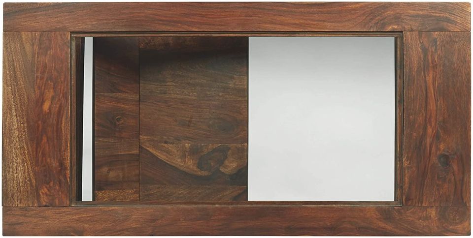 48 D Rectangular Wood Cocktail Table with Warm Brown Finish