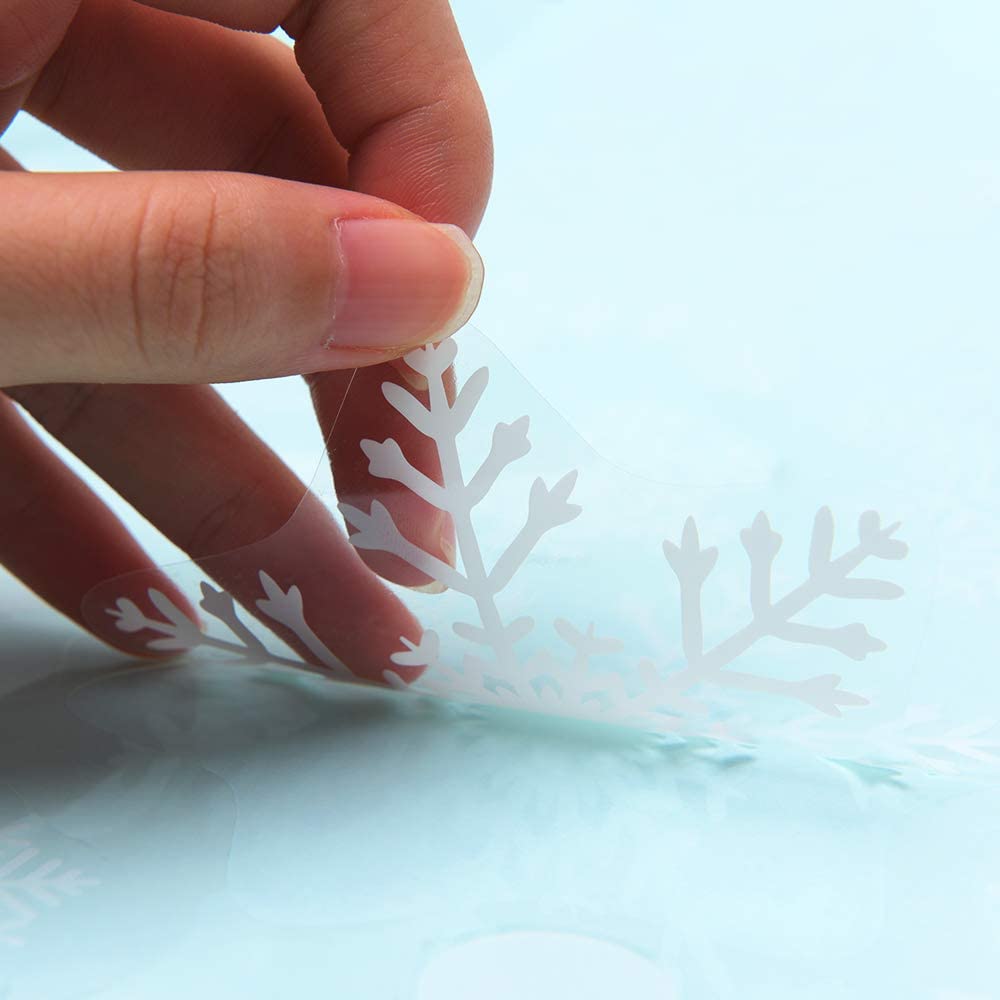 TMCCE 232 Piece Christmas Snowflake Window Decal Stickers - Xmas Holiday Decorations