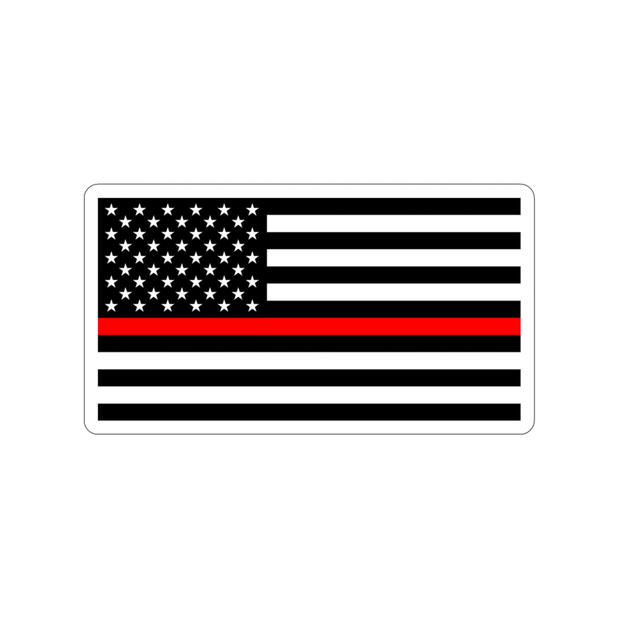Thin Red Line Flag Decal - Indoor & Outdoor Use