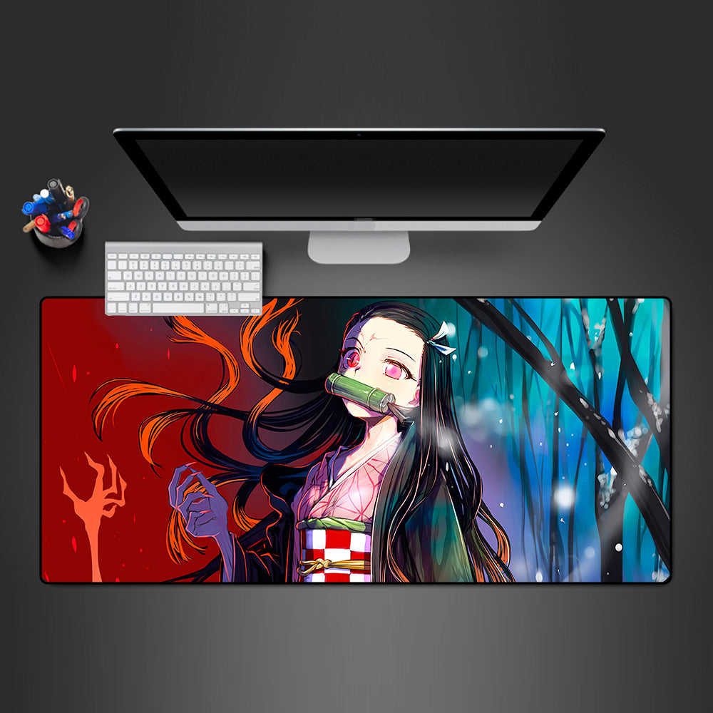 Nezuko Demon Design Gaming Mouse Pad - M-XXL Size for Computer Desk