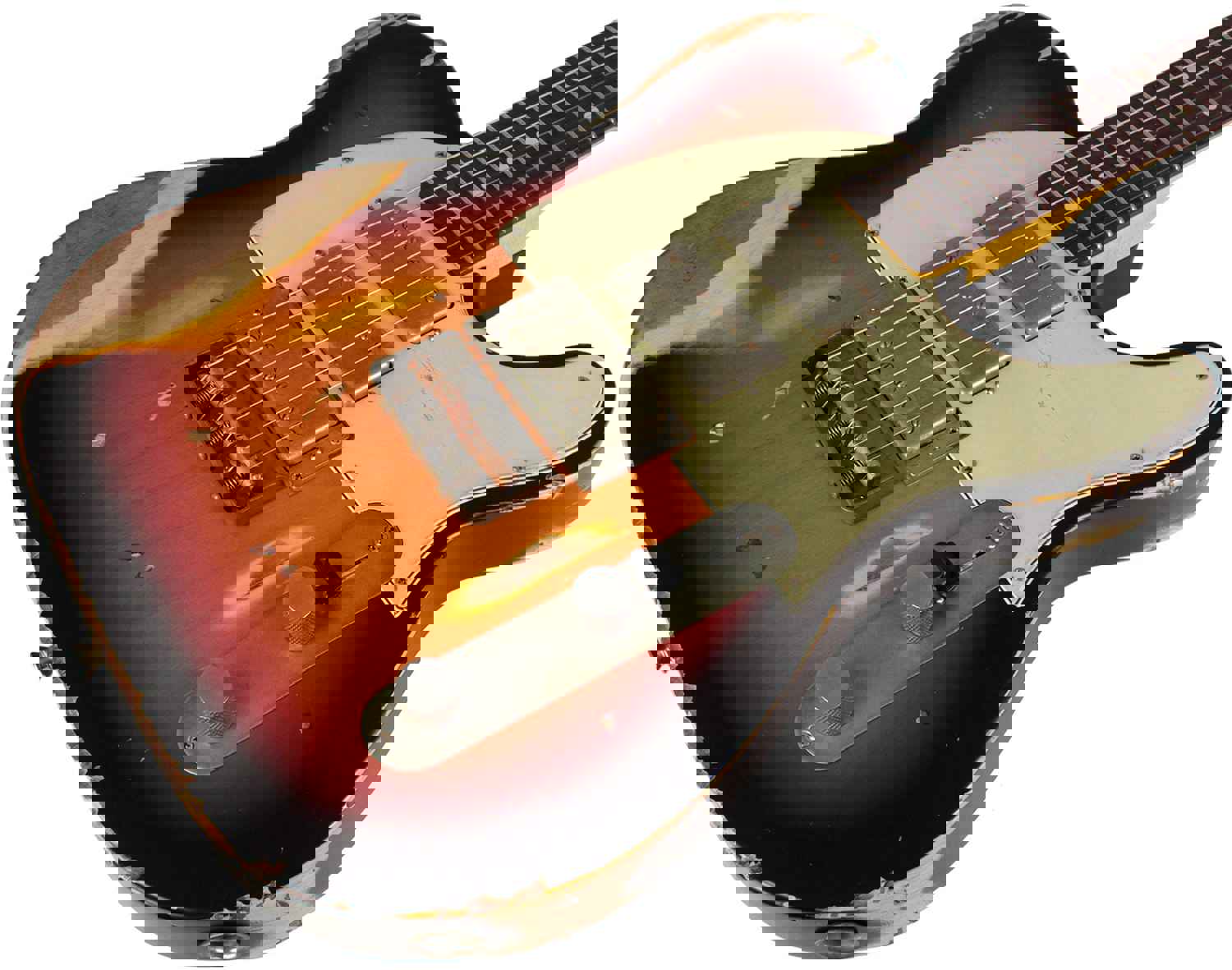 Nash T-3HB Guitar with Lollar Imperials, 3 Tone Sunburst, Heavy Aging