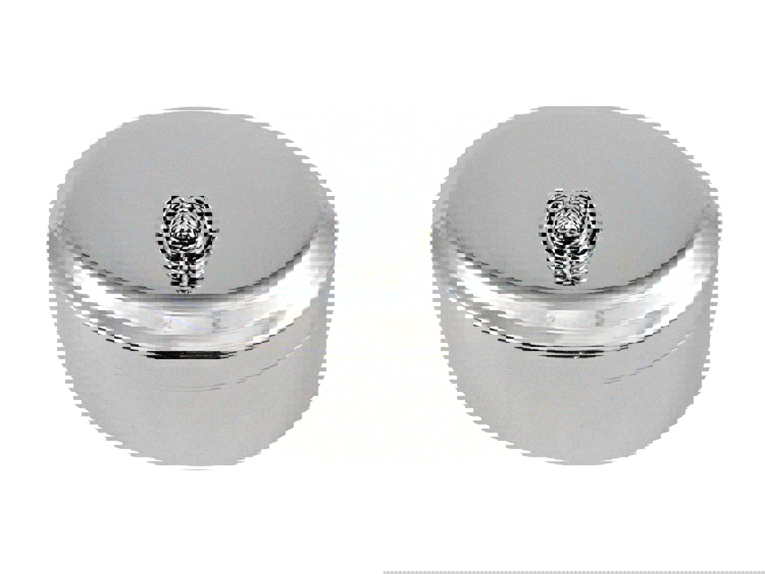 Pug Dog Head Pendant Oval Trinket Jewelry Box by Kiola Designs