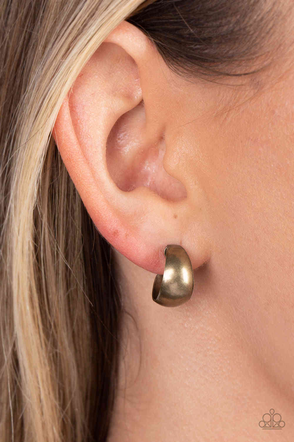 Burnished Beauty - Brass Hoop Earrings