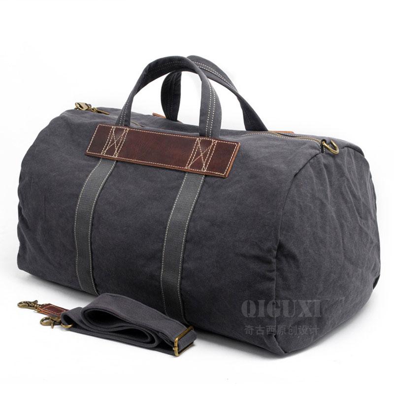 Men's Waxed Canvas Weekender Bag - Durable Travel & Overnight Bag