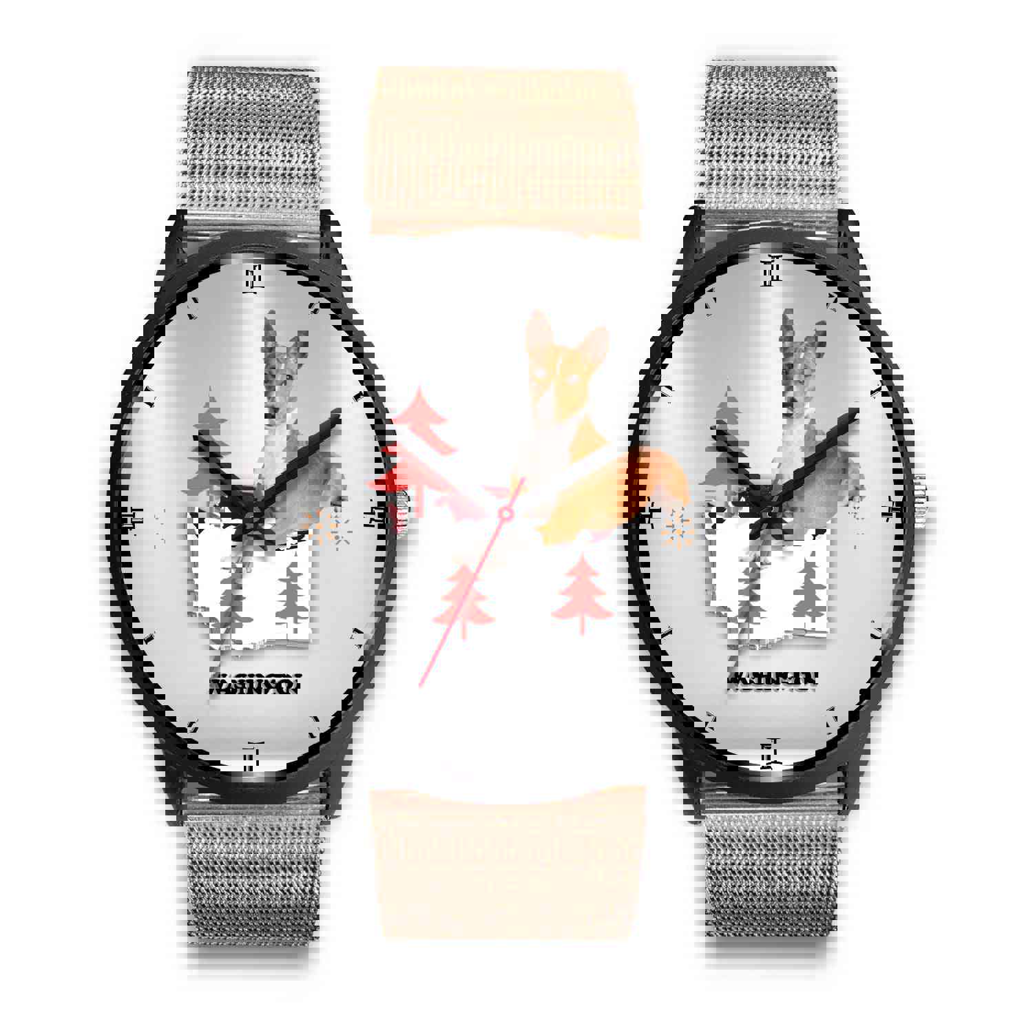 Basenji Dog Washington Christmas Special Wrist Watch